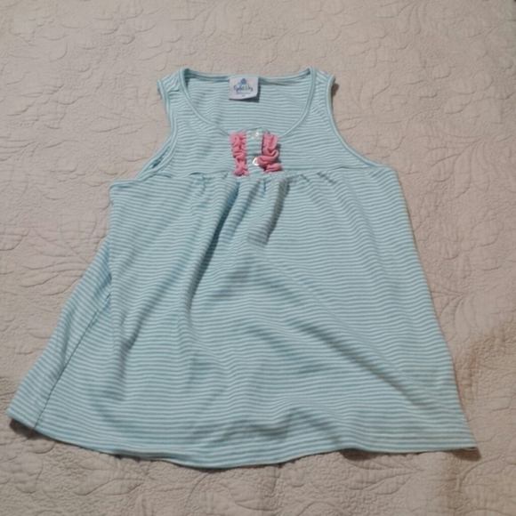 Blue Eyelet & Ivey Striped Tank Top Size XS - Picture 1 of 3